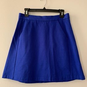 Anthropologie Cobalt Blue Mini Skirt